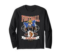 Disney Football Dad Sports Goofy Father's Day Tee Manga Larga