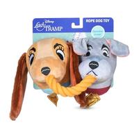 Disney for Pets Lady and The Tramp Rope Pet Toy 14 Pulgadas | Juguetes para Perros Disney | Juguete de Cuerda para Perros Inspirado en Lady and The Tramp con Arruga y chirriador
