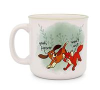 Disney Fox and The Hound - Taza de cerámica con texto en inglés "Friends Forever", capacidad para 20 onzas