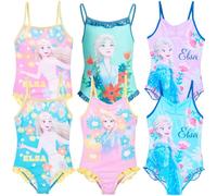 Disney Frozen 2 - Bañador de 1 pieza para playa o piscina - Niña - Producto original con licencia oficial, 1806 Azul Claro, 8 años