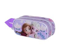 Disney Frozen 2 Beauty-Estuche Portatodo 3D Doble, Lila, 22 x 10 cm