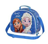 Disney Frozen 2, Bolsa Portamerienda 3D, 25.5 x 20 cm, Azul Dream