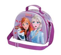 Disney Frozen 2, Bolsa Portamerienda 3D, 25.5 x 20 cm, Fucsia Friends