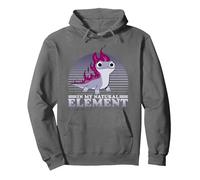 Disney Frozen 2 Bruni The Salamander Striped Element Sudadera con Capucha, Unisex para adultos, Asfalto, S