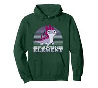 Disney Frozen 2 Bruni The Salamander Striped Element Sudadera con Capucha, Unisex para adultos, Verde Bosque, XL