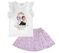Disney Frozen 2 camiseta y falda como conjunto Anna y Elsa, púrpura, blanco, 134