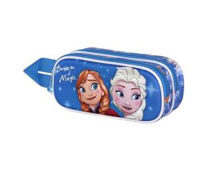 Disney Frozen 2 Dream-Estuche Portatodo 3D Doble, Azul, 22 x 9,5 cm