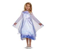 Disney Frozen 2 Elsa disfraz para niñas, vestido clásico y capa, tamaño infantil pequeño (4-6x)