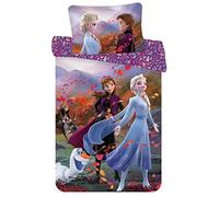 Disney Frozen 2 - Juego de ropa de cama (100 x 135 cm, 100% algodón)