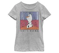Disney Frozen 2 Normal Girl's Crew Tee, Athletic Heather, X-Large