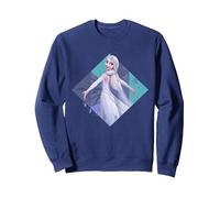 Disney Frozen 2 Snow Queen Elsa Fifth Spirit Snowflake Sudadera, Unisex para adultos, Azul Marino, L