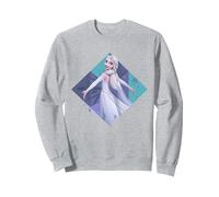 Disney Frozen 2 Snow Queen Elsa Fifth Spirit Snowflake Sudadera, Unisex para adultos, Gris Jaspeado, S