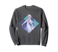 Disney Frozen 2 Snow Queen Elsa Fifth Spirit Snowflake Sudadera, Unisex para adultos, Jaspeado Oscuro, S