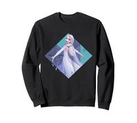 Disney Frozen 2 Snow Queen Elsa Fifth Spirit Snowflake Sudadera, Unisex para adultos, Negro, L