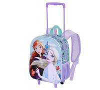 Disney Frozen 2 Spring-Mochila 3D con Ruedas Pequeña, Azul, 26 x 34 cm, Capacidad 7 L