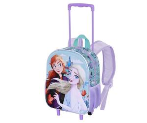 Disney Frozen 2 Spring-Mochila 3D con Ruedas Pequeña, Azul, 26 x 34 cm, Capacidad 7 L