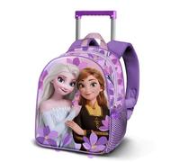 Disney Frozen 2 Violet-Mochila 3D con Ruedas Pequeña, Lila 26 x 34 cm, Capacidad 7 L