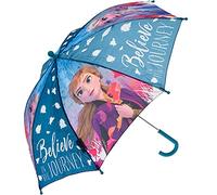 Disney Frozen 45cm Auto 2 Paraguas Acampada y Senderismo Infantil, Juventud Unisex, Multicolor (Multicolor), Talla Única