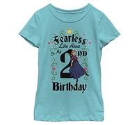 Disney Frozen Anna Birthday 2 Girl's Solid Crew Tee