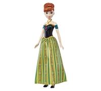 Disney Frozen Anna musical Muñeca que canta al presionar un botón, juguete +3 años, versión instrumental (Mattel HMG47)
