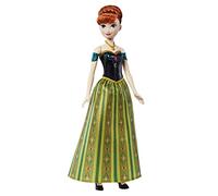 Disney Frozen Anna musical Muñeca que canta al presionar un botón, juguete +3 años, versión italiana (Mattel HMG42)