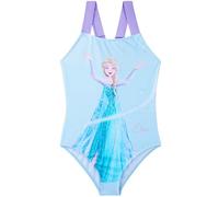 Disney Frozen Bañador Niña 3-8 Años, Traje de Baño Infantil Una Pieza con Tirantes Ajustables, Ropa de Baño para Playa Piscina, Verano Regalo Niña (6-7 Años, Azul Frozen)