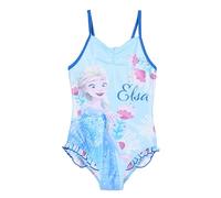 Disney Frozen Bañador para Niña, Bañador de Una Pieza, Natación Infantil Diseño Brillante, Talla 6 Años | Azul