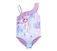 Disney Frozen - Bañador para niña con volantes, diseño de Elsa Frozen, color lila