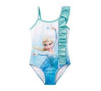 Disney Frozen Bañador para Niña, Diseño Elsa y Olaf Bañador de Una Pieza Verano Infantil, Tallas 3 a 8 Años (FR/ES, Edad, 4 años, Regular, Azul)