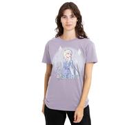 Disney Frozen Believe In Yourself with Elsa Camiseta de Mujer, Lavanda, M