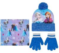 Disney Frozen Bobble - Gorro + bufanda + guantes para niñas, conjunto de invierno de 3 piezas para niños Elsa Anna, Elsa / Anna, 2-8 años