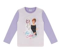 Disney Frozen Camiseta de manga larga para niños Anna & Elsa, 100% algodón, cómoda camiseta de jersey para niña, impresión de alta calidad, Olaf, princesa, la reina de hielo, Color lila., 104