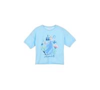 Disney Frozen Camiseta para Niñas, Elsa Brillante Camiseta Algodón Suave de Manga Corta para Niñas, Talla 5 Años | Azul
