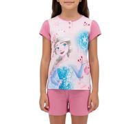 Disney Frozen Camiseta y Pantalón Corto para Niña, Diseño Elsa Pijama Conjunto 2 Piezas para Niñas, Incluye Caja de Regalo, Talla 6 Años | Rosa