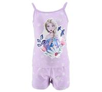 Disney Frozen Camiseta y Pantalón Corto para Niña, Diseño Elsa Pijama Conjunto 2 Piezas para Niñas, Talla 8 Años | Lila