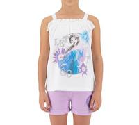 Disney Frozen Camiseta y Pantalón Corto para Niña, Diseño 'Let it Go' Lentejuelas Pijama Conjunto 2 Piezas para Niñas, Talla 5 Años | Lila