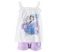 Disney Frozen Camiseta y Pantalón Corto para Niña, Diseño 'Let it Go' Lentejuelas Pijama Conjunto 2 Piezas para Niñas, Talla 4 Años | Lila