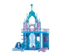 Mattel Disney Frozen Conjunto de juego Palacio de hielo de Elsa de más de 76cm de altura con figura de Olaf, 5 zonas de juego y 21 accesorios, inspirado en las películas, JGG41
