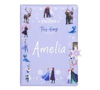 Disney Frozen - Diario secreto personalizado para niñas, diario de Anna y Elsa con candado para niñas, regalo personalizado para niñas, color morado