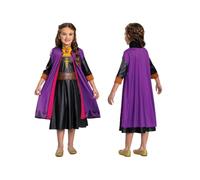 Jakks Pacific Disfraz Anna – Vestido de viaje clásico (128 cm) – Oficial Disney – Talla M