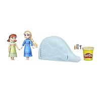 Disney Frozen- Disney Disney's Frozen Sister Snow Magic, No Toxic Play-Doh Playset, Young Anna Elsa Dolls, Toy for Kids 3 Years Old and Up, Multicolor (Hasbro F35255X1)