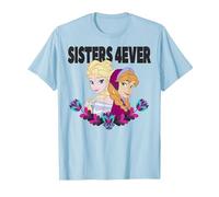 Disney Frozen Elsa and Anna Sisters 4ever Retrait Camiseta, Hombre, Azul Bebé, XL