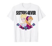 Disney Frozen Elsa and Anna Sisters 4ever Retrait Camiseta, Hombre, Blanco, 5XL