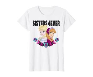 Disney Frozen Elsa and Anna Sisters 4ever Retrait Camiseta, Mujer, Blanco, XXL