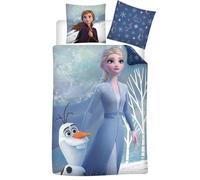 Disney Frozen Elsa Anna Olaf - Juego de ropa de cama reversible (80 x 80 cm, 135 x 200 cm)