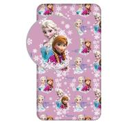 Disney Frozen Elsa Anna - Sábana bajera individual para niños, 100% algodón, tamaño 90 x 200 cm