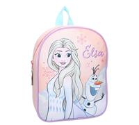 Disney Frozen Elsa e OLAF - It's All Magic - Mochila para niños | Escuela | Guardería - Color Rosa - Dimensiones 29 x 22 x 9 cm, Multicolor Rosa, talla unica