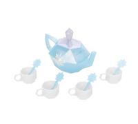 Disney Frozen Frozen Icy Magic Tea Set Juego de té Frozen con Tetera mágica de Hielo con Luces y Sonidos interactivos, Incluye Cuatro Tazas con cucharillas, Producto Oficial Jakks Pacific.
