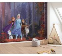 Disney Frozen Gigante Papel Pintado Dormitorio Niña Violeta Azul Elsa Anna Olaf