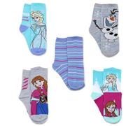 Disney Frozen Girls Toddler Multi Pack Socks Set, Blue, Medium